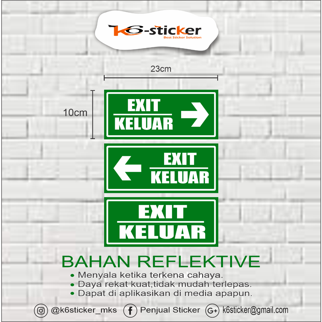 

STIKER EMERGENCY EXIT JALUR EVAKUASI