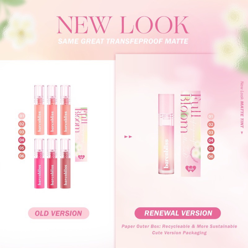 Barenbliss LIPSTIK FULL BLOOM TRANSFERPROOF Lipstik MATTE TINT BNB barenbliss Korean Bloomatte Full 
