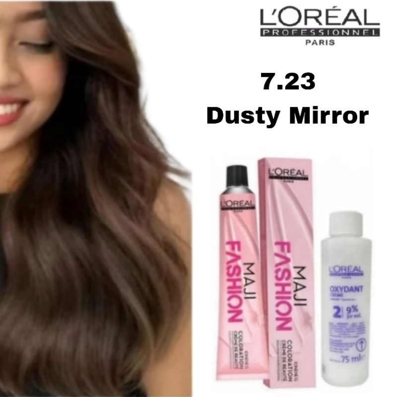 Cat rambut loreal majifashion 7.23 dusty mirror pewarna rambut