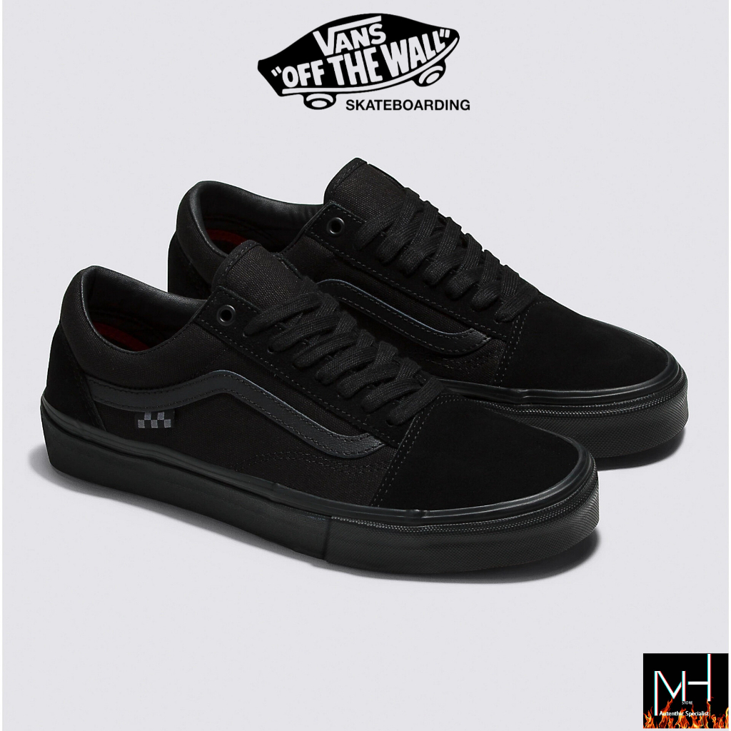 VANS OLD SKOOL SKATEBOARDING FULL BLACK ORIGINAL 100%