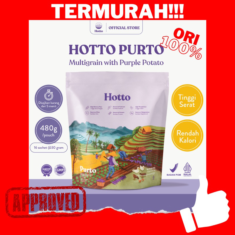 

HOTTO PURTO Multigrain with Purple Potato (1 Pouch/16 Sachet)