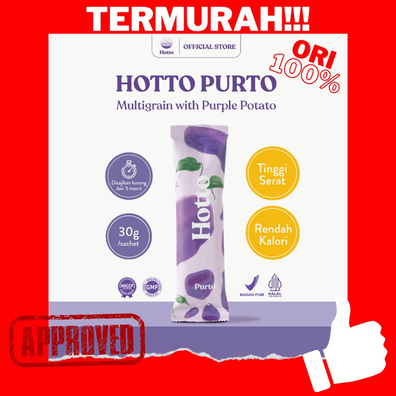 

YG LAGI VIRAL!! HOTTO PURTO Multigrain with Purple Potato (3/5/7/9 Sachets)