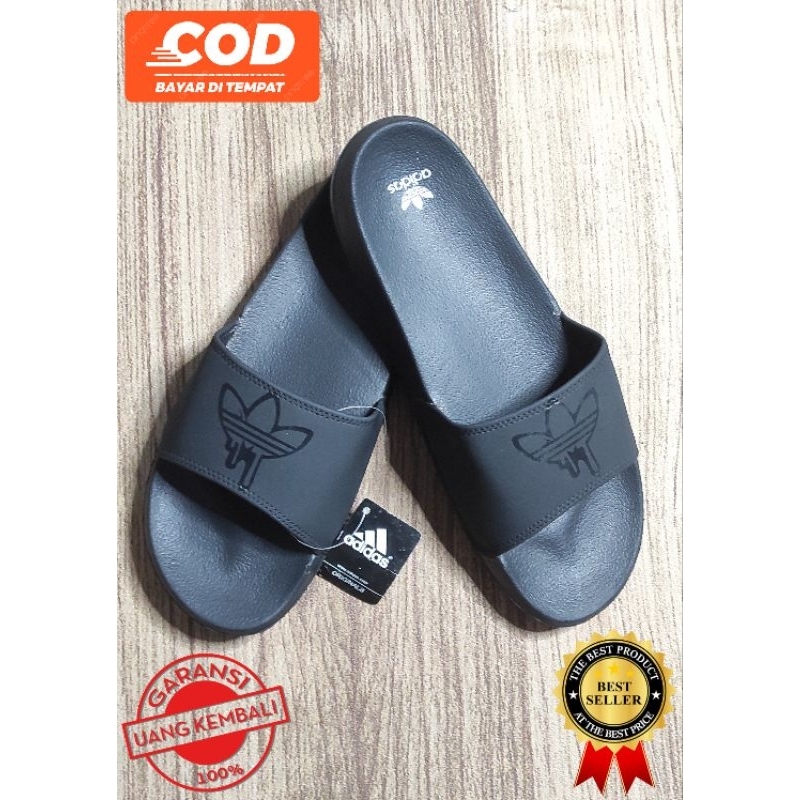 Sandal Slop Pria Adidas Hitam Sendal Slide Pria Adidas Hitam Sendal Slip On Adidas Hitam Fullblack S