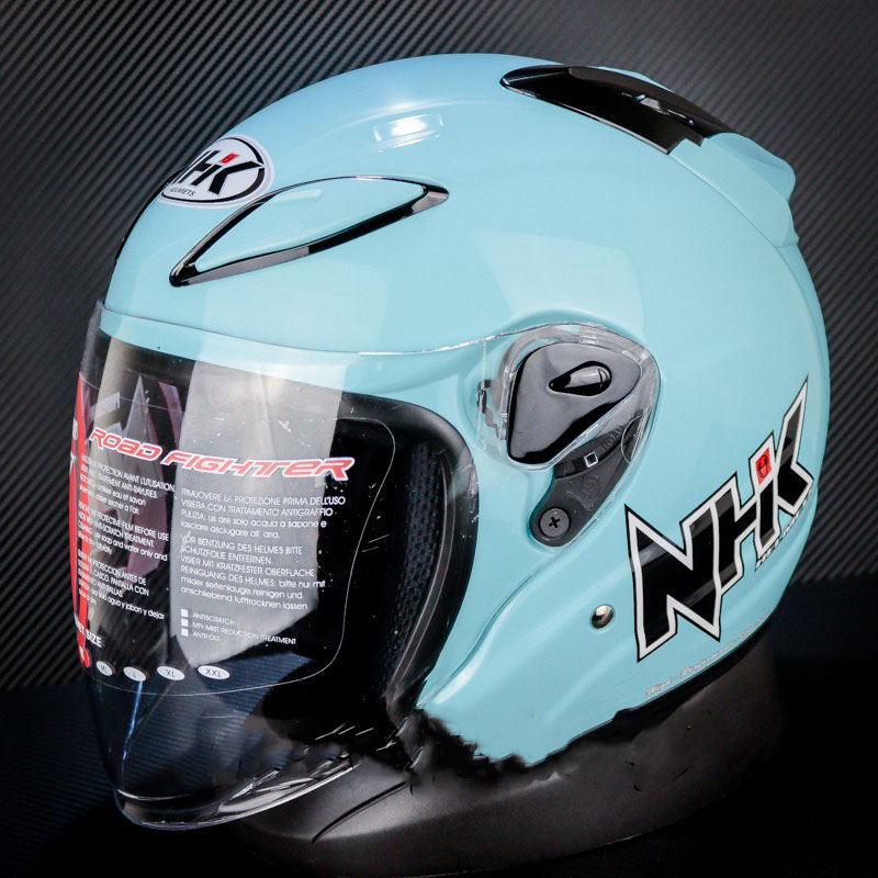 HELM NHK R6 SOLID  GLOSSY LIGHT TOSCA  R-6 SINGLE VISOR