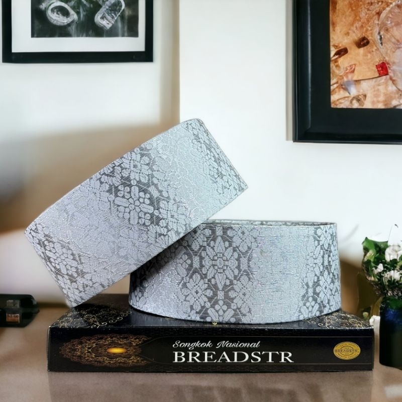 Peci Songkok Kopiah Tenun Songket Melayu Pertama Di Indonesia Tinggi 9cm Merk BREADSTR Anti Air Berk