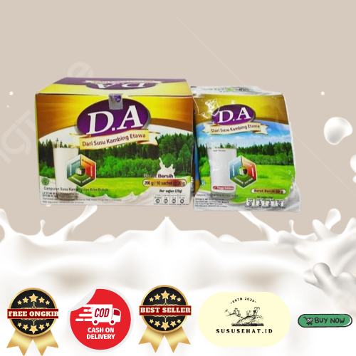 

[Paket Hemat 2 Box] Susu Kambing Etawa Bubuk D.A DA Solusi Pernafasan isi 10 Sachet | Original - Halal - BPOM
