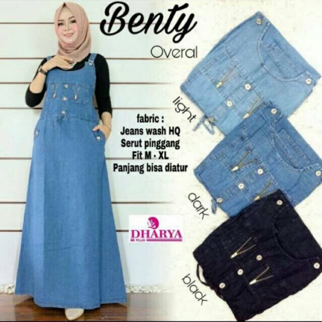 DENIMA OVERALL GAUDY / OVERALL ROK JEANS / OVERALL JEANS WANITA JUMBO