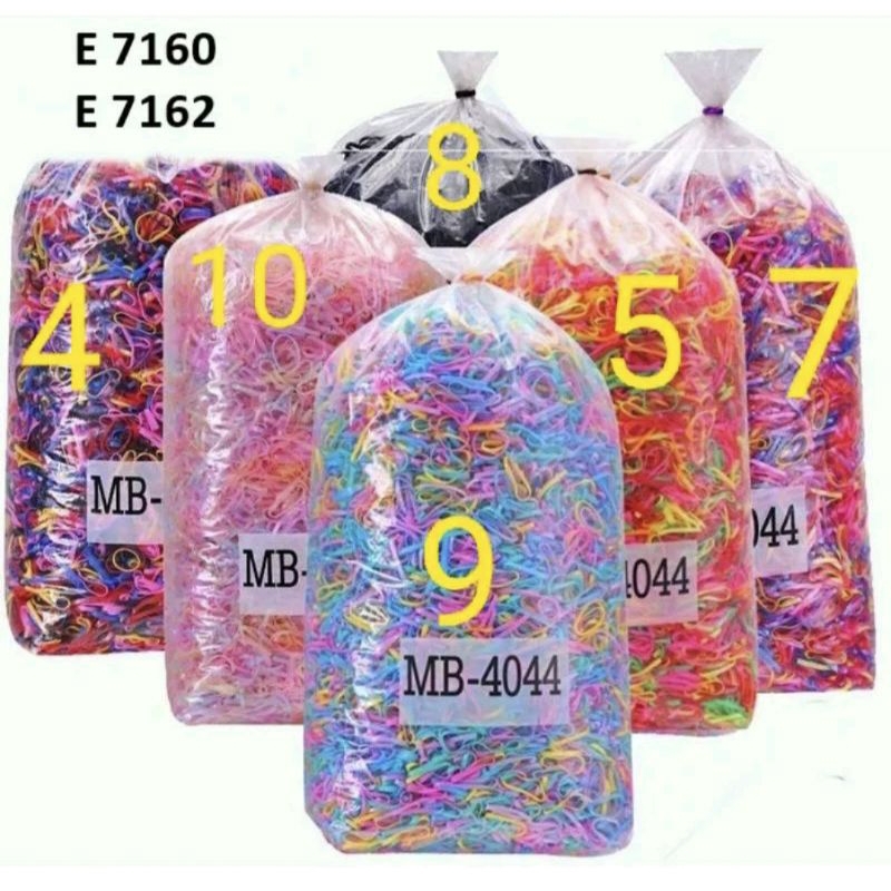 [1 Kg Karet Jepang Mix Warna] Karet Jepang Kiloan Mix 1 kg Ukuran M Karet Jepang Grosiran Karet Jepa