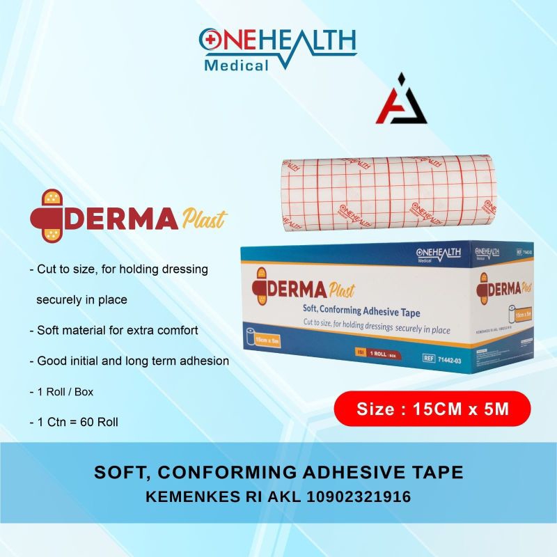 Dermaplast 15cm X 5m Plester Luka Per Roll Onehealth Seperti Hypafix Ultrafix