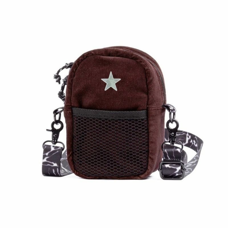Satisfaction Mini Corduroy Sling Bag  Star Brown