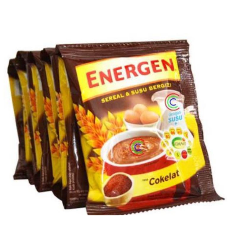 

ENERGEN COKLAT 1 RENTENG ISI 10. MINUMAN SEHAT MENUNDA LAPAR