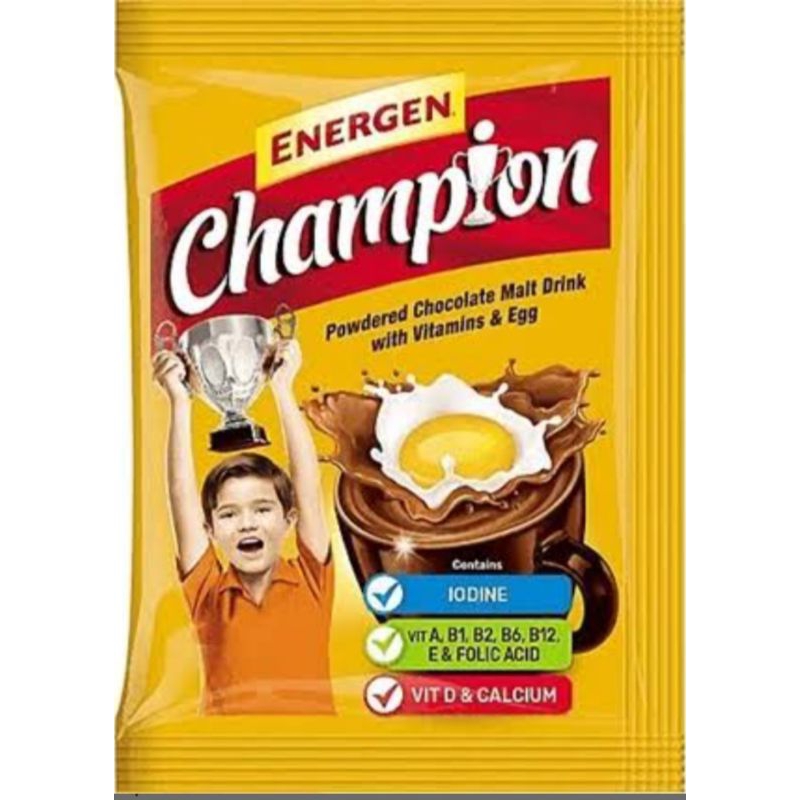 

ENERGEN CHAMPION 1 RENTENG ISI 10 MINUMAN SEHAT ENAK DI SAJIKAN DINGIN DAN PANAS