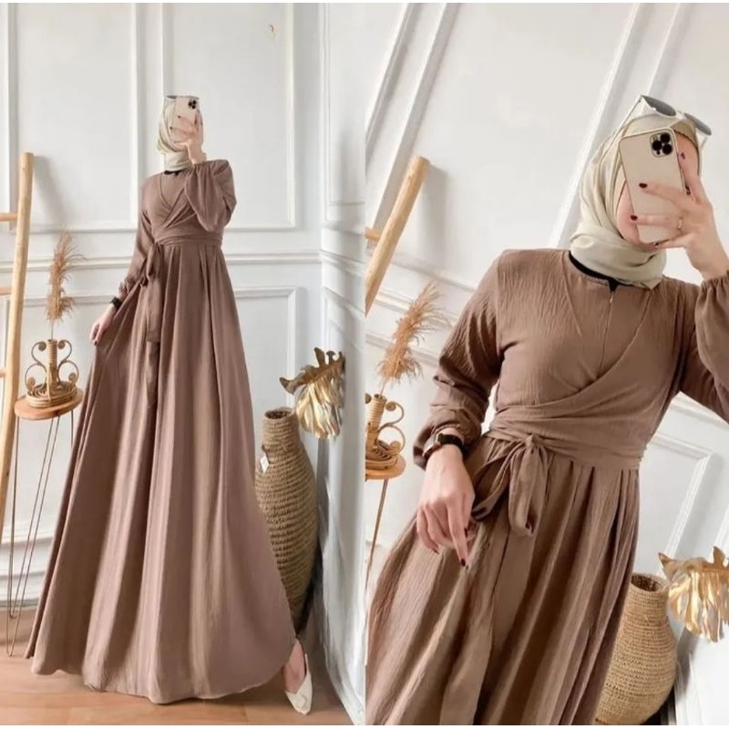 ALETA maxy DRESS GAMIS CRINKLE AIRFLOW CAHAYA olshop bandung /BAJU GAMIS TERBARU  ||gamis wanita ter