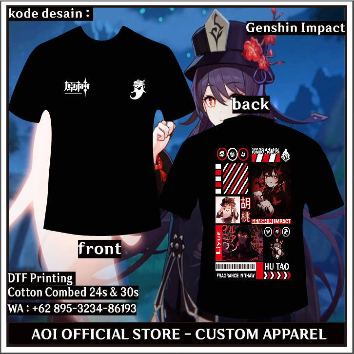 Kaos Hu Tao Genshin Impact