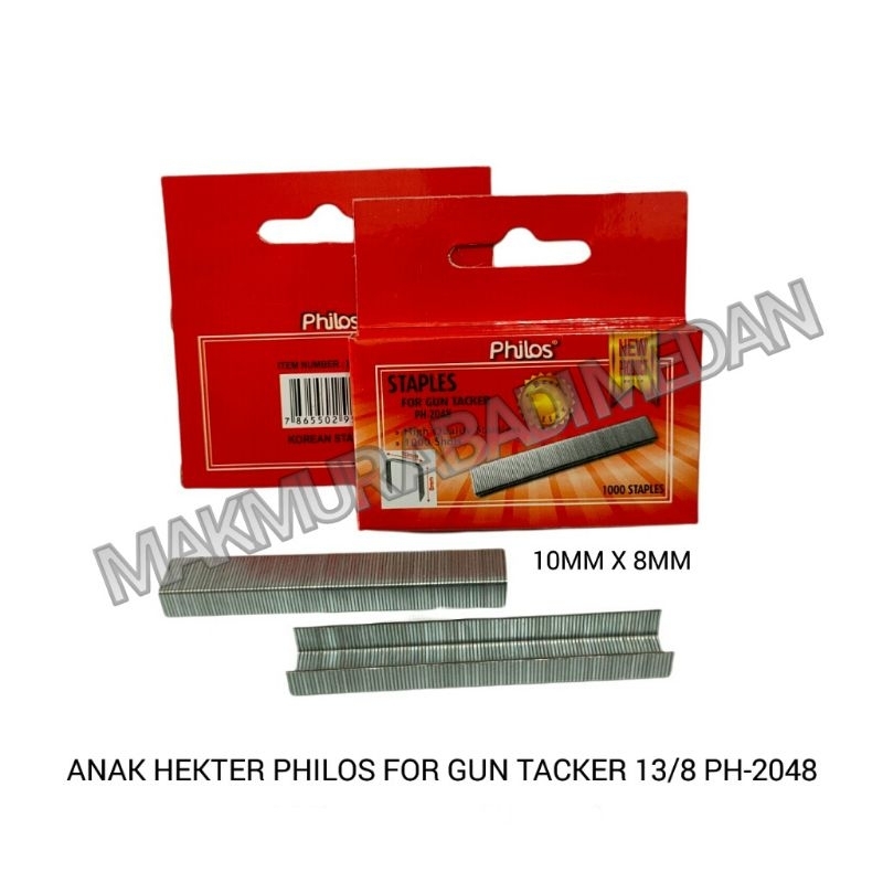 

(1 Box Kecil) Anak Hekter Philos For Gun Tacker 13/8 - Isi Hekter Tembak/Staples