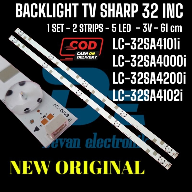 BACKLIGHT TV SHARP 32SA410I LC-32SA4000I LC-32SA4200I LC-32SA4102I LAMPU BL BACKLIGHT SHARP 5K 3V