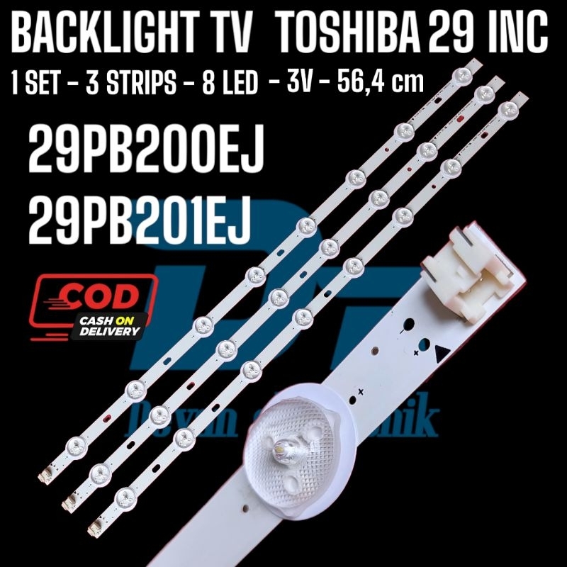 Backlight tv toshiba 29in 3v 8k backlight tv led toshiba 29pb 3v 8led lampu backlight toshiba 29inch