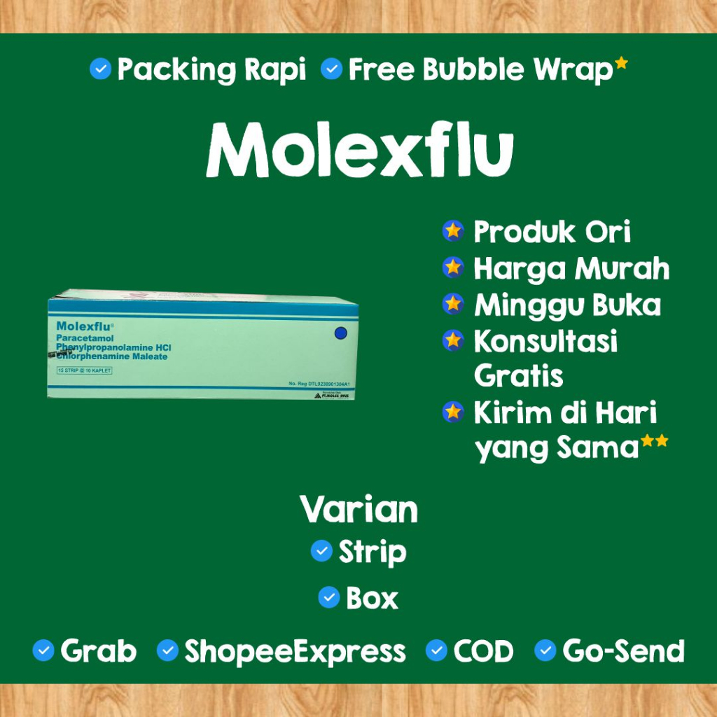 [MOLEXFLU] Molexflu Tablet | Molexflu Obat Flu Batuk | Molexflu Box