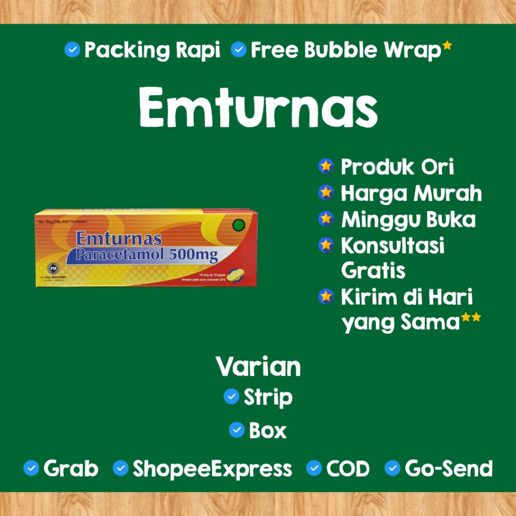 [EMTURNAS] Emturnas Tablet | Emturnas Forte Tablet | Emturnas Paracetamol | Obat Demam Paracetamol E