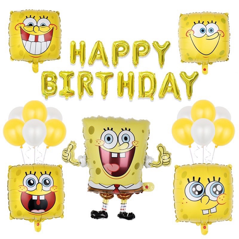 PAKET DEKORASI ULANG TAHUN ANAK SPONGEBOB SIMPLE