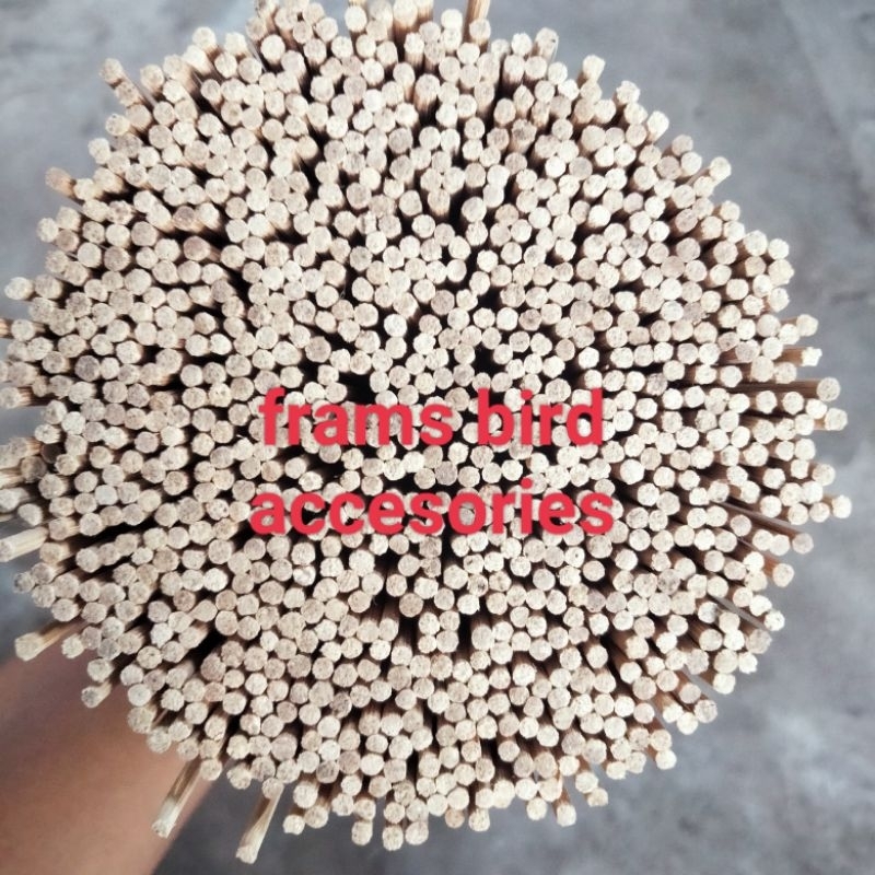 Ruji sangkar burung 2mm panjang 70cm isi 500pcs berkualitas super bahan bambu/lidi bambu sangkar bur