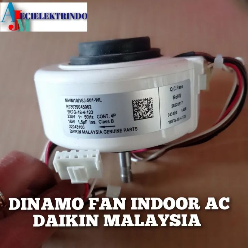 DINAMO MOTOR FAN INDOOR AC DAIKIN MALAYSIA MWM10/15J-501-WL