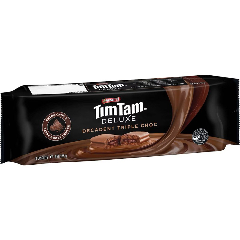 

Arnott's Tim Tam Deluxe Decadent Triple Choc Biscuits 175g - Australia