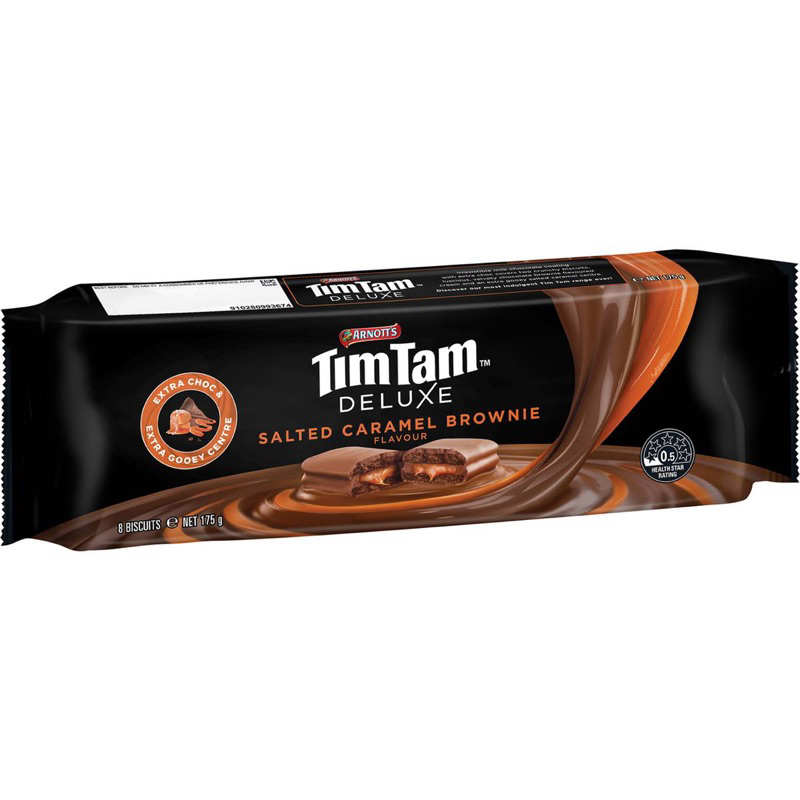 

Arnott's Tim Tam Deluxe Salted Caramel Brownie Chocolate Biscuits 175g - Australia