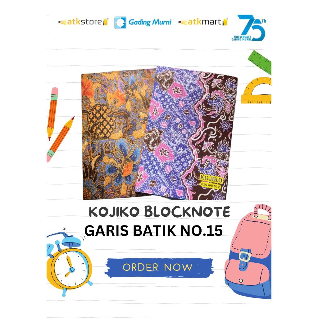 

BLOCK NOTE // BLOK NOTE // NOTES BERGARIS BATIK KOJIKO NO.15