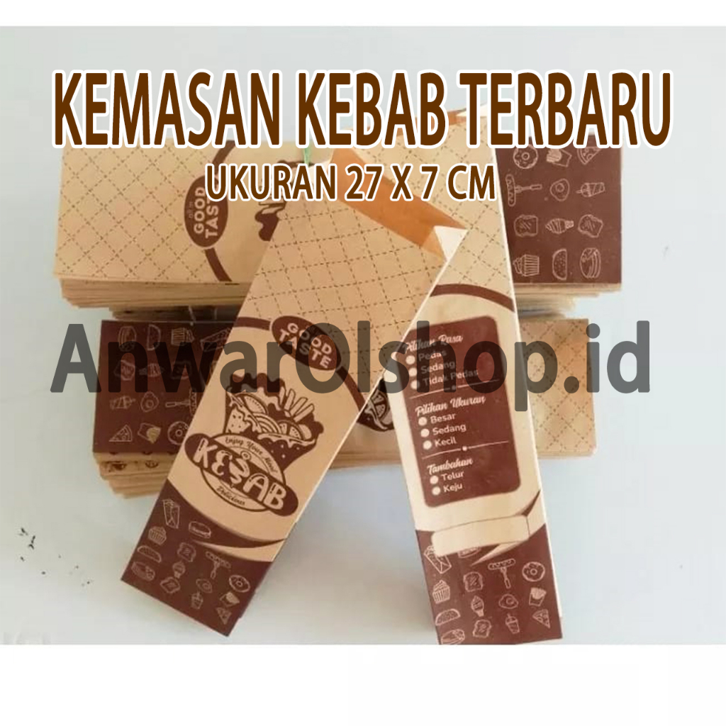 Kemasan Kebab / Dus Kebab / Box Kebab / Wadah Kebab / Kantong Kebab / Tempat Kebab/ Dus Kemasan Keba