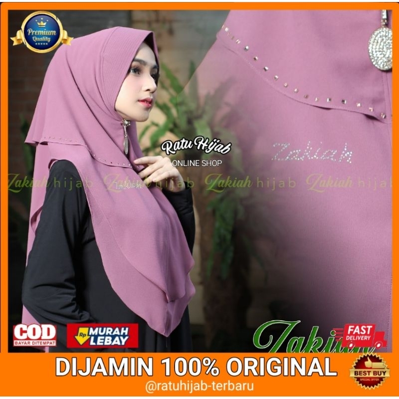 Jilbab Khimar Jumbo Ceruty Babydoll/ Hijab Pet Antem/ instan Bergo Syari Payet Blink Premium Ori Zak