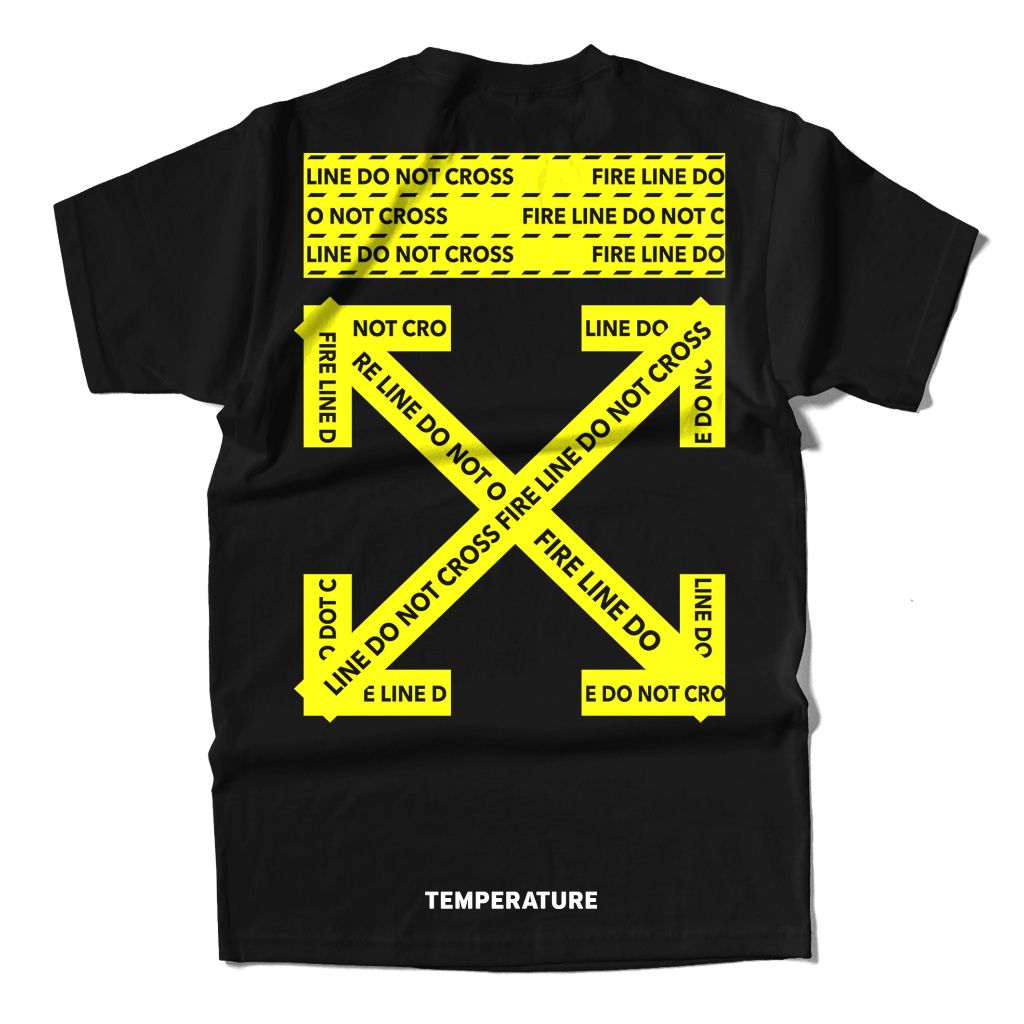 MORNING KAOS VIRAL OFF WHITE Do Not Cross | Fire Line / Police Line / Garis Polisi Baju Kaos