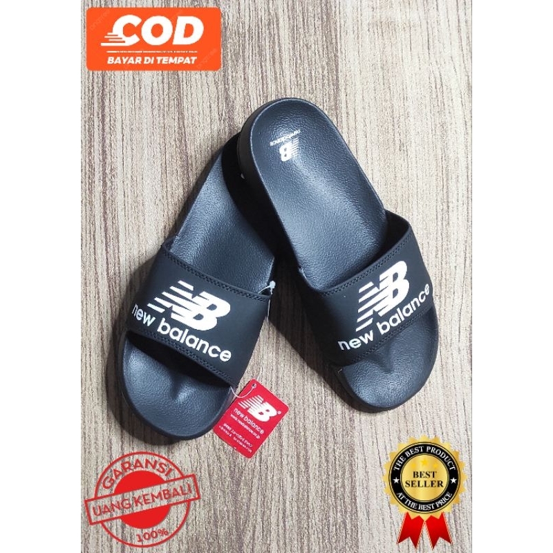 Sandal slop Pria New Balance Sendal Slide Pria NB Sendal Slip On Hitam Sendal Casual