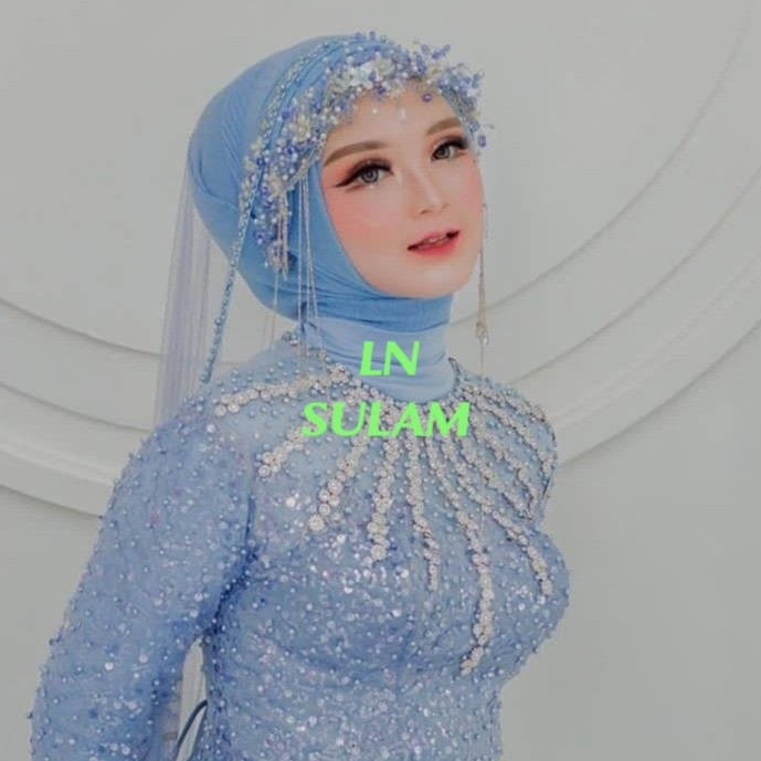 Slayer pengantin veil manten payet Mutiara sunting pelaminan wedding aksesoris rambut nikahan fashio