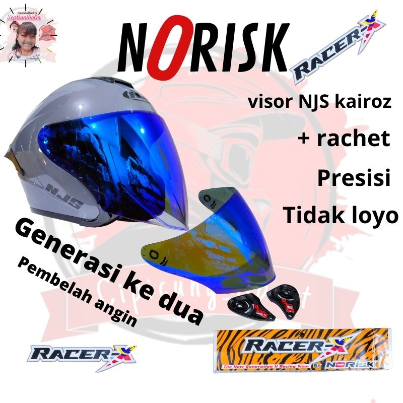 flat Visor helm NJS KAIROZ termasuk v1 v2 DAG reptor r22 , VRC 01 , VRC 03 ((presisi)) Iridium red g