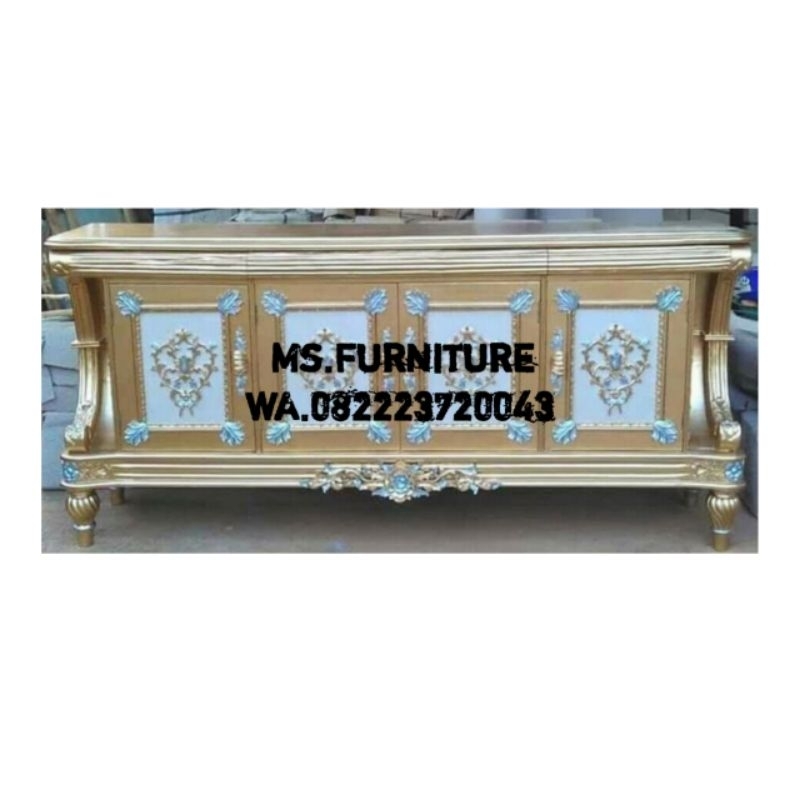 Bufet Tv Model C / Bufet Tv Jati / Meja Tv Jepara / Bufet Ukir
