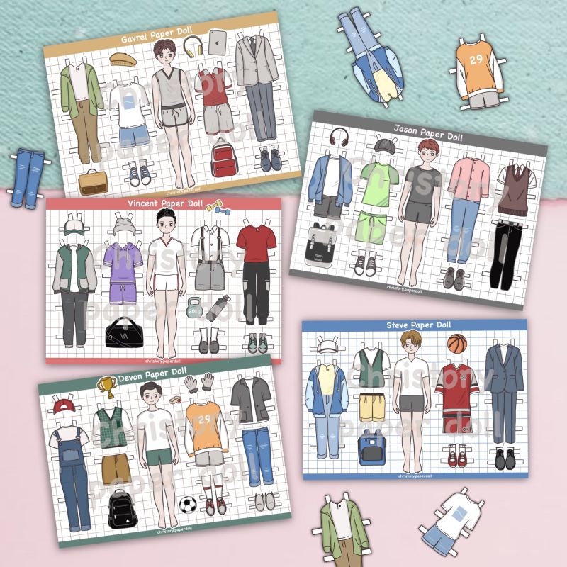 Charming Boy Paperdoll || Bongkar Pasang || Boneka Kertas