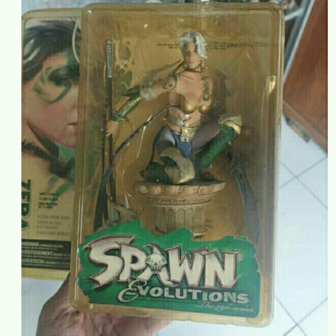 Zera Spawn Evolutions Mcfarlane Toys BIB card yellowing never display