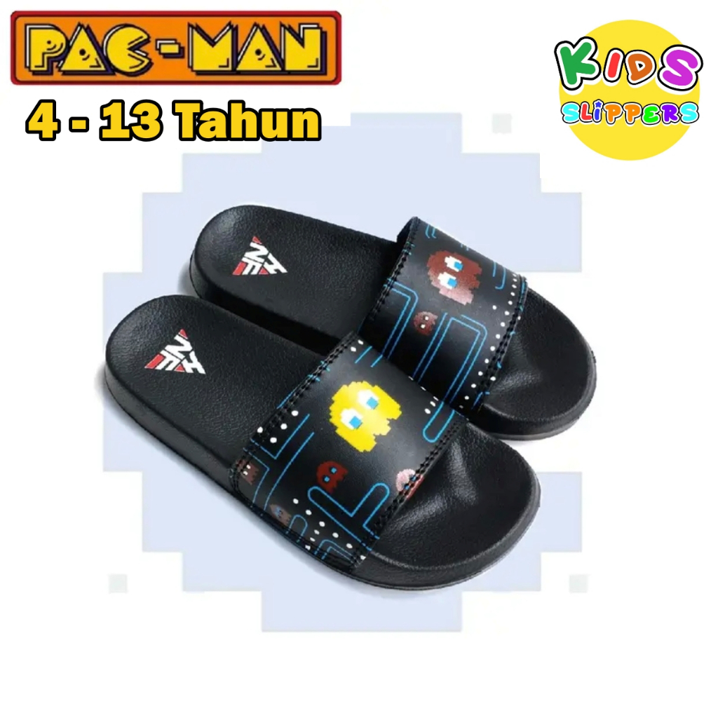 Sandal Anak Karakter Pacman Model Keren Bahan Ringan Empuk