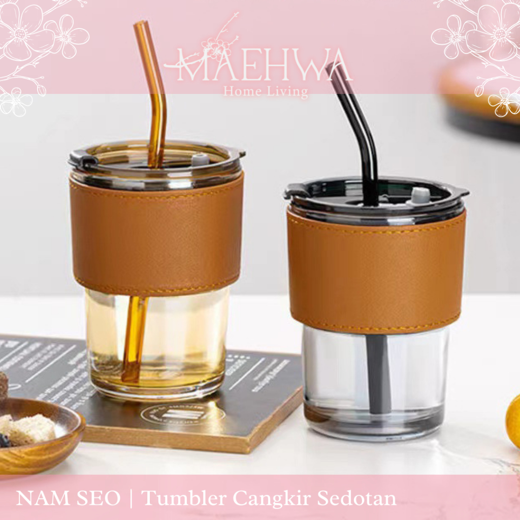 MAEHWA - NAM SEO Botol Air Kulit Air Minum Translucent Tumbler Bottle Kopi Starbucks Minimalis Bottl