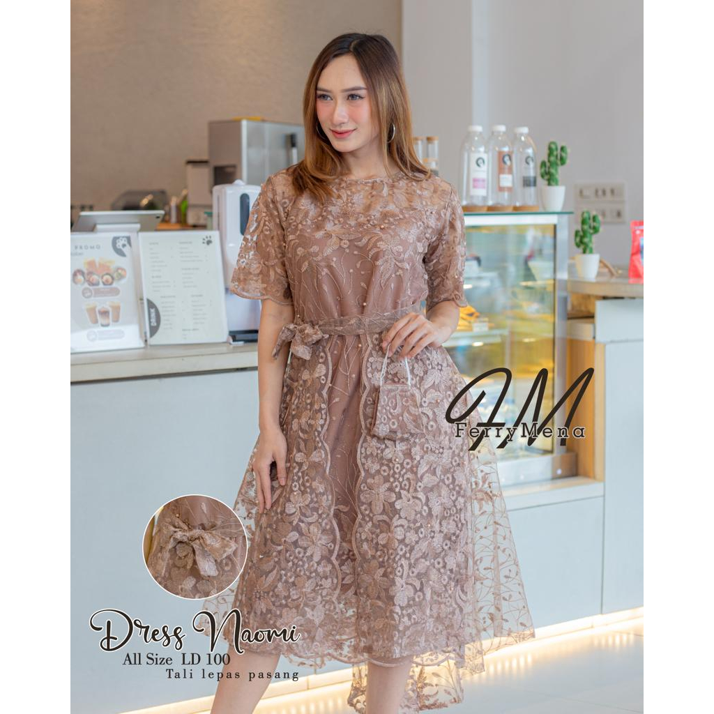 COD DRESS NAOMI / DRESS NATAL / KEBAYA MODERN / KEBAYA TANGAN PENDEK / KEBAYA TULLE