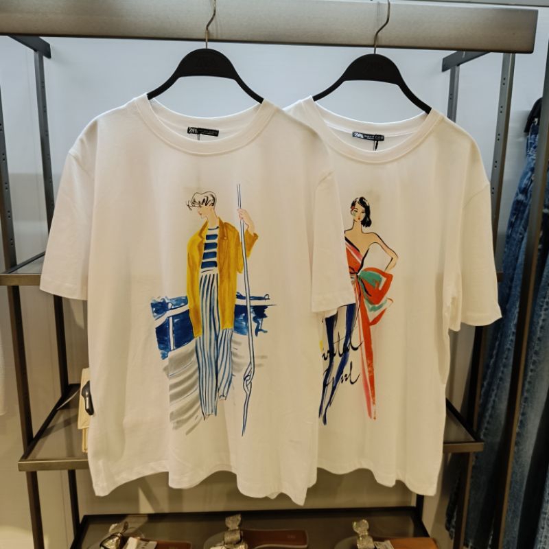 Kaus T-shirt Gadis ZARA Woman Jastip (jasa titip)