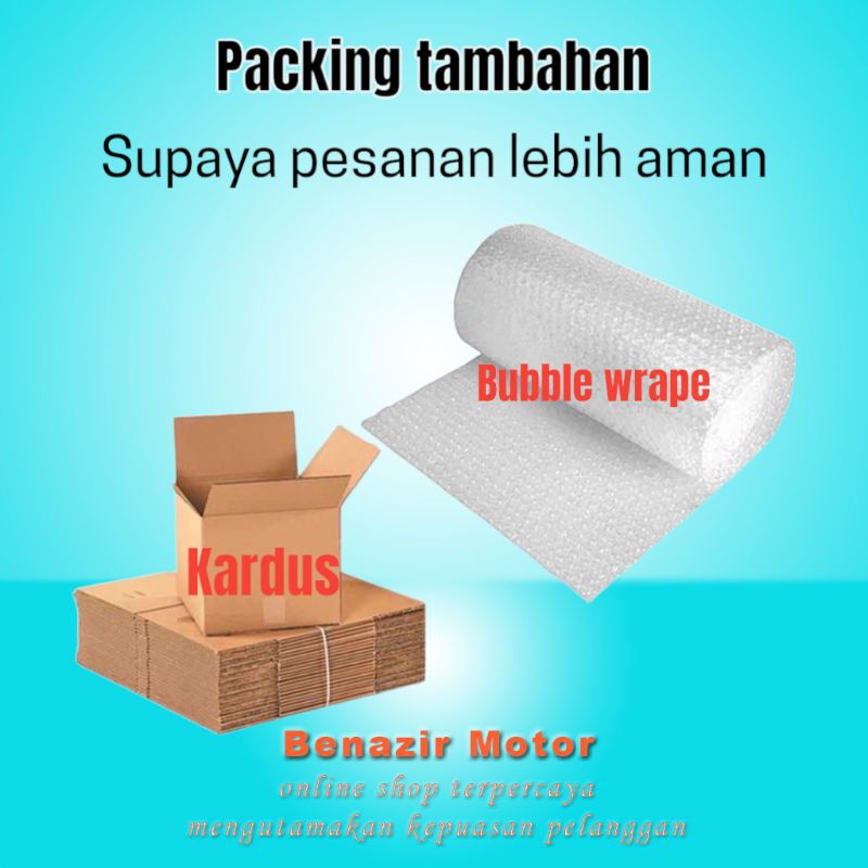 

Extra Bubble wrap dan extra kardus