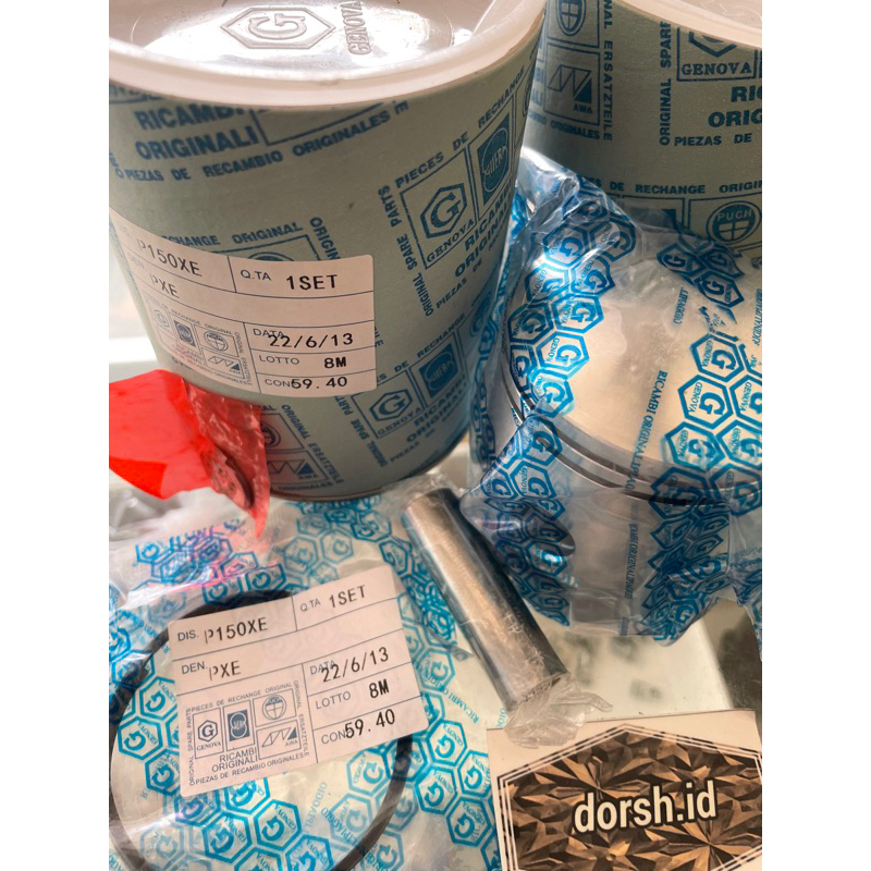 Seher piston Vespa 8M ricambi Ring tipis