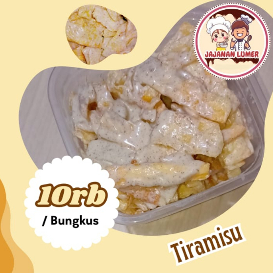 

Keripik singkong lumer tiramisu