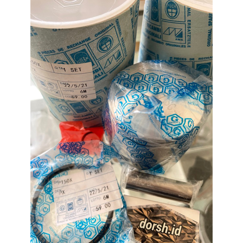 Seher piston Vespa 6M ricambi ring tebal