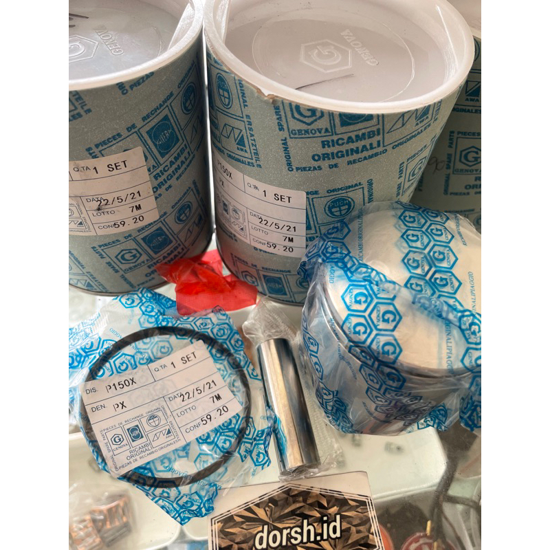 Seher piston Vespa 7M ricambi ring tebal