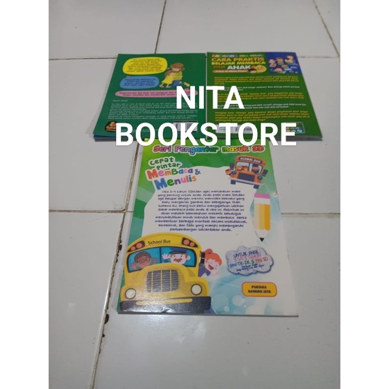 PAKET 3 BUKU CEPAT PINTAR MEMBACA DAN MENULIS - 6O JAM PINTAR BACA TANPA DIEJA- ABACAGA FULL COLOUR ORIGINAL FULL COLOUR UKURAN BESAR
