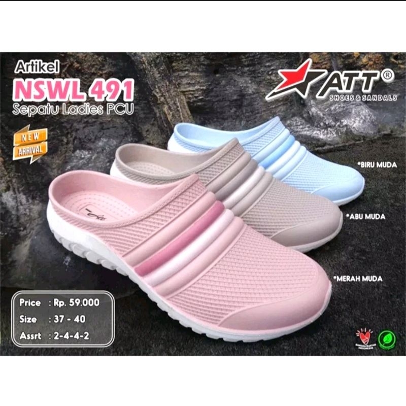 sepatu sandal wanita sandal slop att full karet