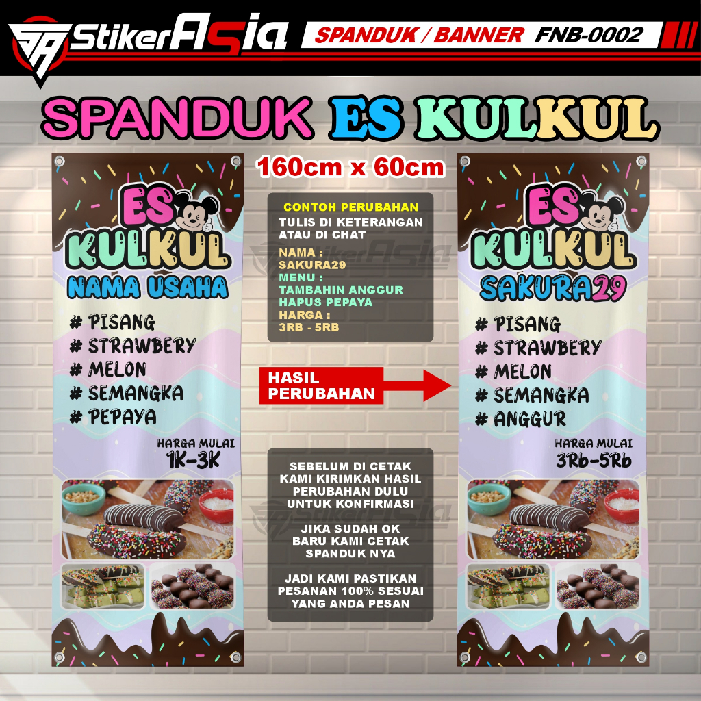 Spanduk ES KULKUL BANNER Eskulkul SpandukJajanan CetakBanner CetakSpanduk SpandukMakanan StikerAsia
